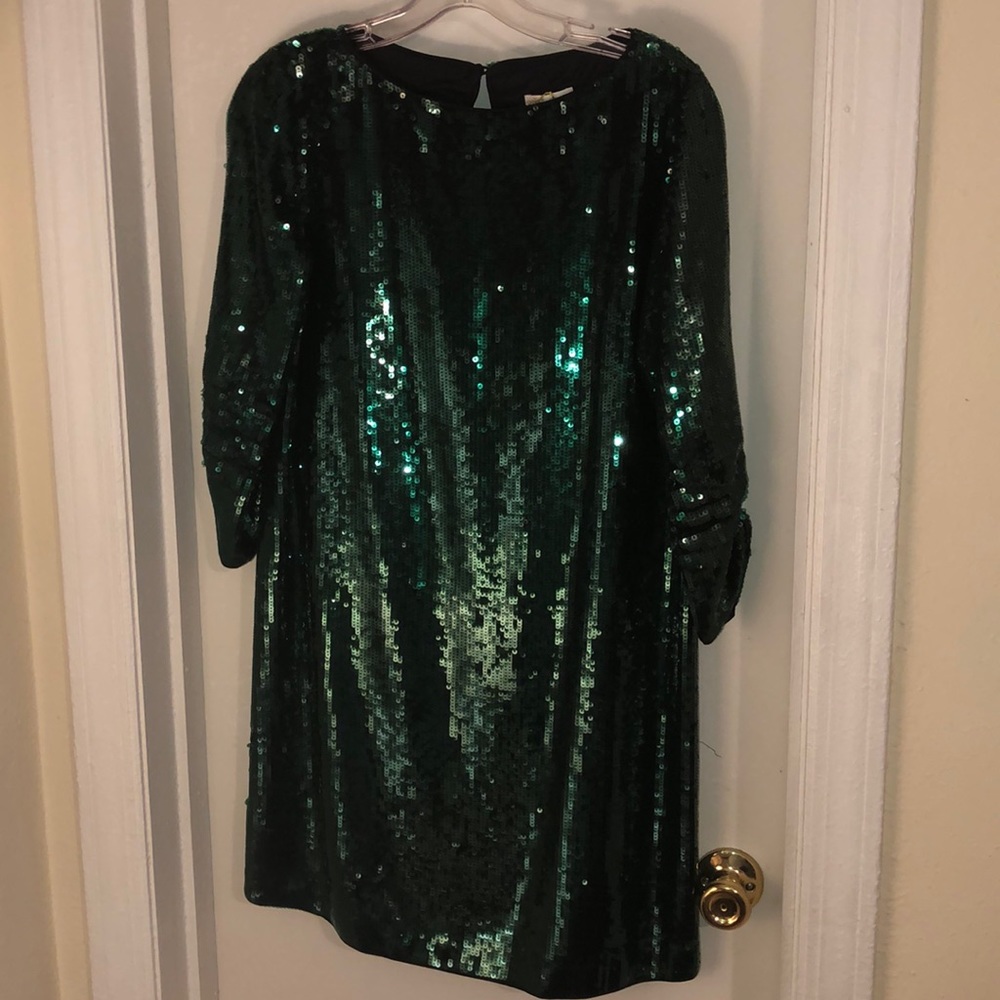 Shoshanna dark green sequin dress NWT never worn!